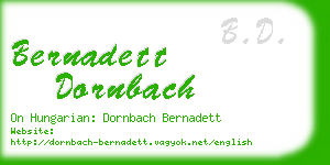 bernadett dornbach business card